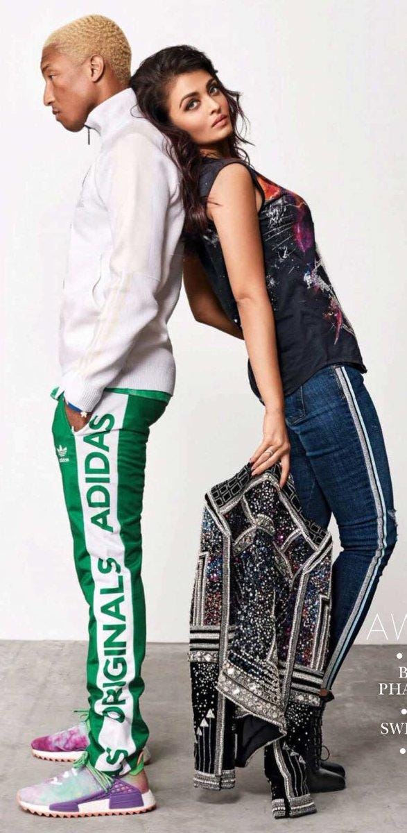 Aishwarya Rai Bachchan Pharrell Williams And The Art Of Playing It Cool By Fashinscoop Medium