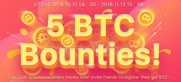 Coinclub 100 Ccu Token Signup Bonus Join 5 Btc Bounty Earn Daily - 