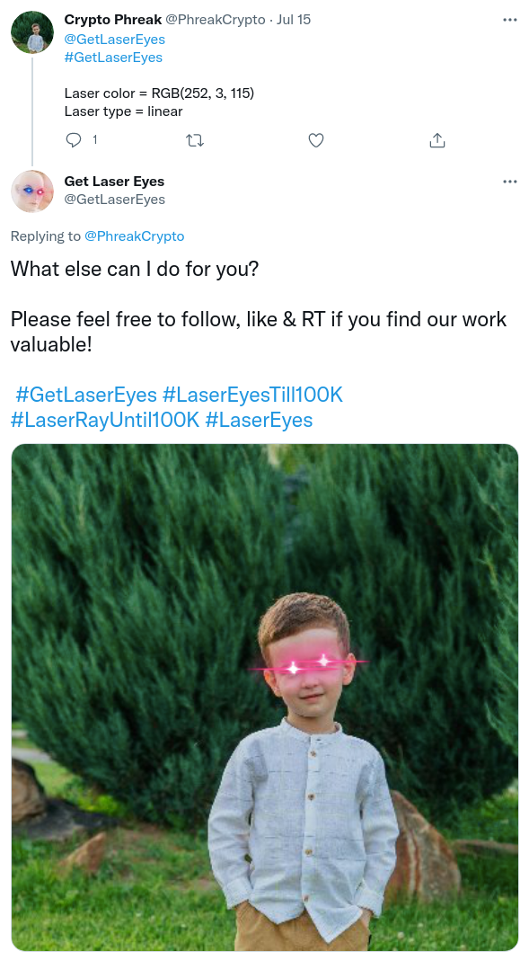 Crypto Laser Eyes Meme Maker | Crypto Laser Eyes Meme Generator | Medium