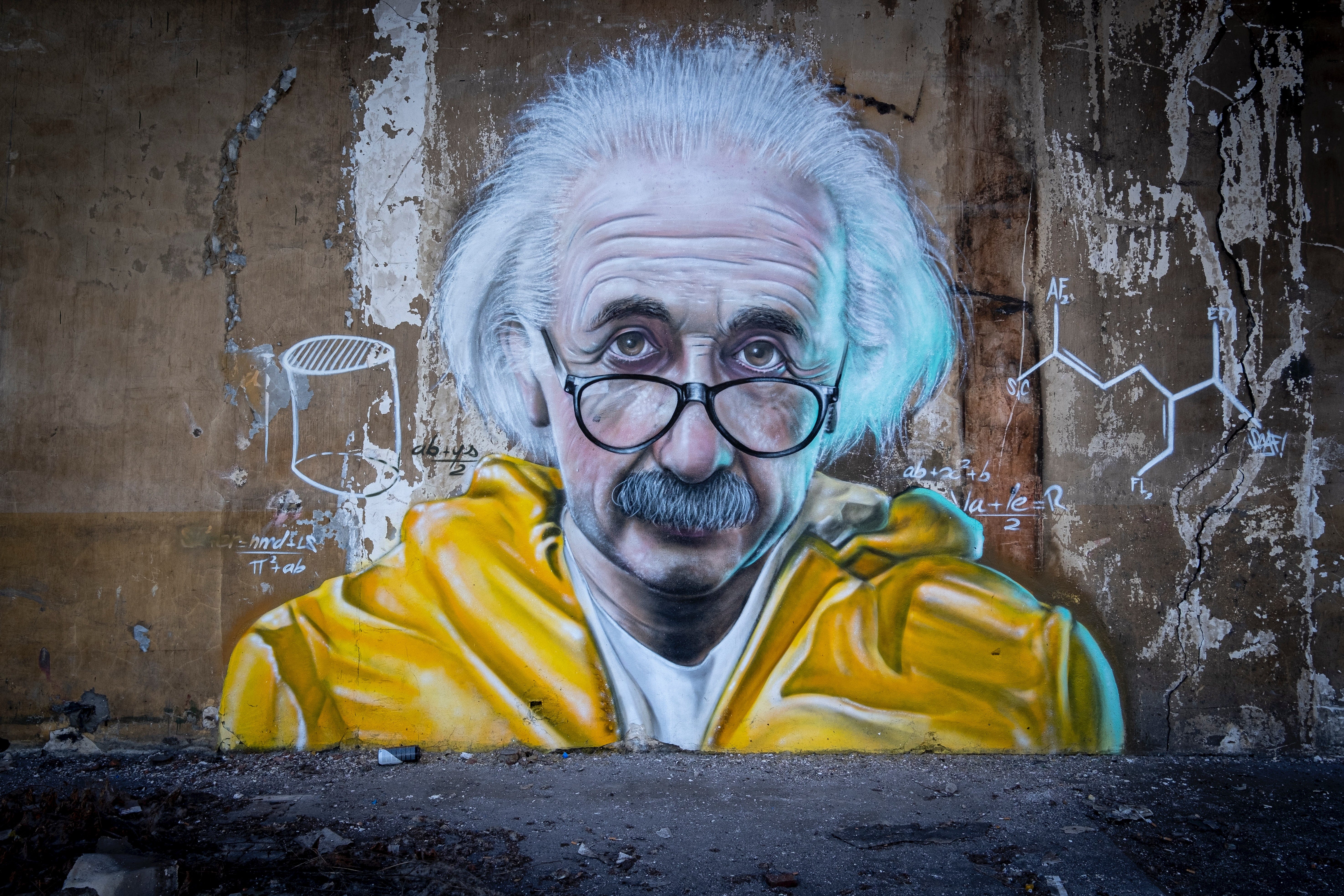 mural of Albert Einstein