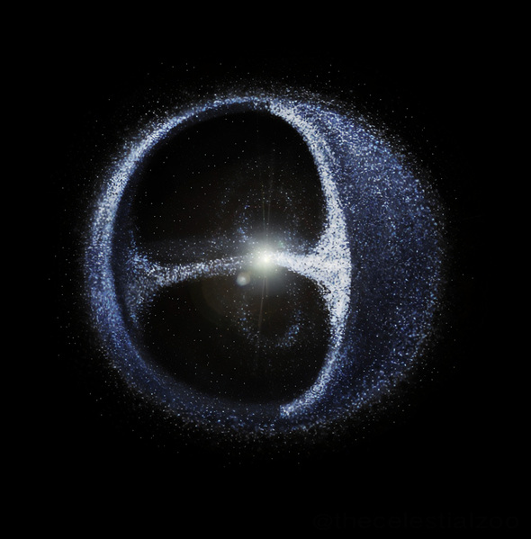 An artistic rendition of the Oort Cloud
