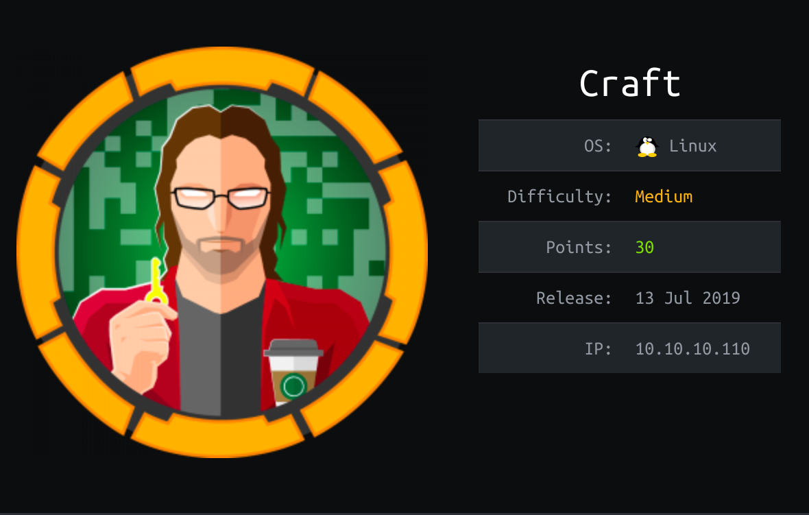 Image result for Craft hackthebox