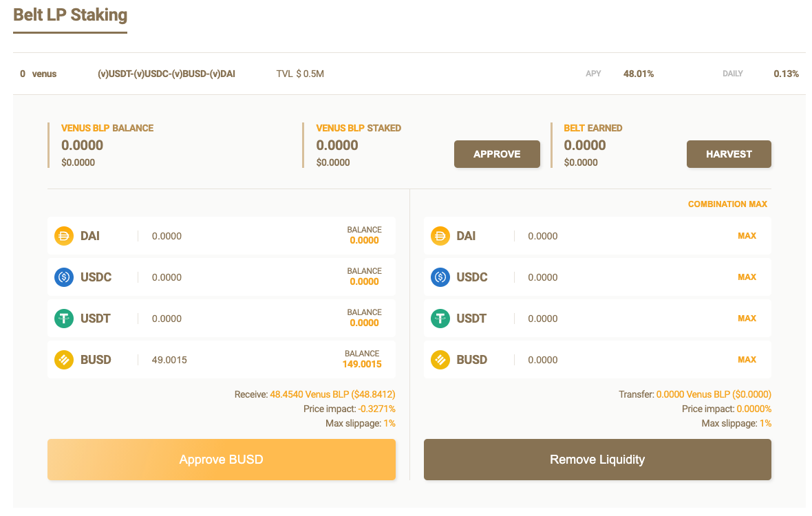 How To Add Liquidity To A Belt Lp Staking Pool By Belt Finance Belt Finance Medium