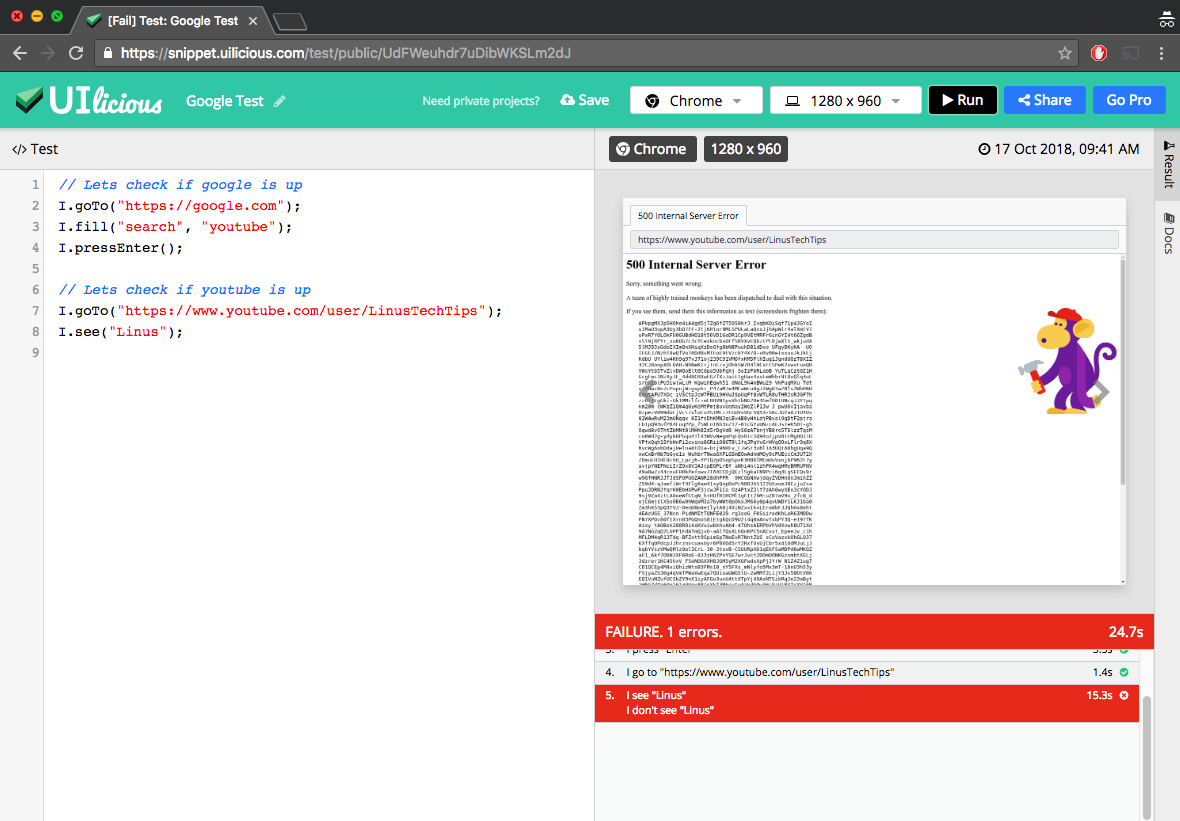 Youtube Com Is Down Proving It With Ui Testing By Eugene Cheah Testing Is A Piece Of Cake