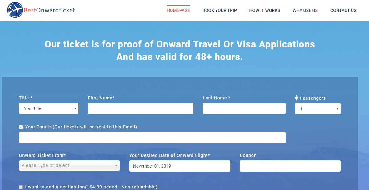One way flight ticket booking Clearance