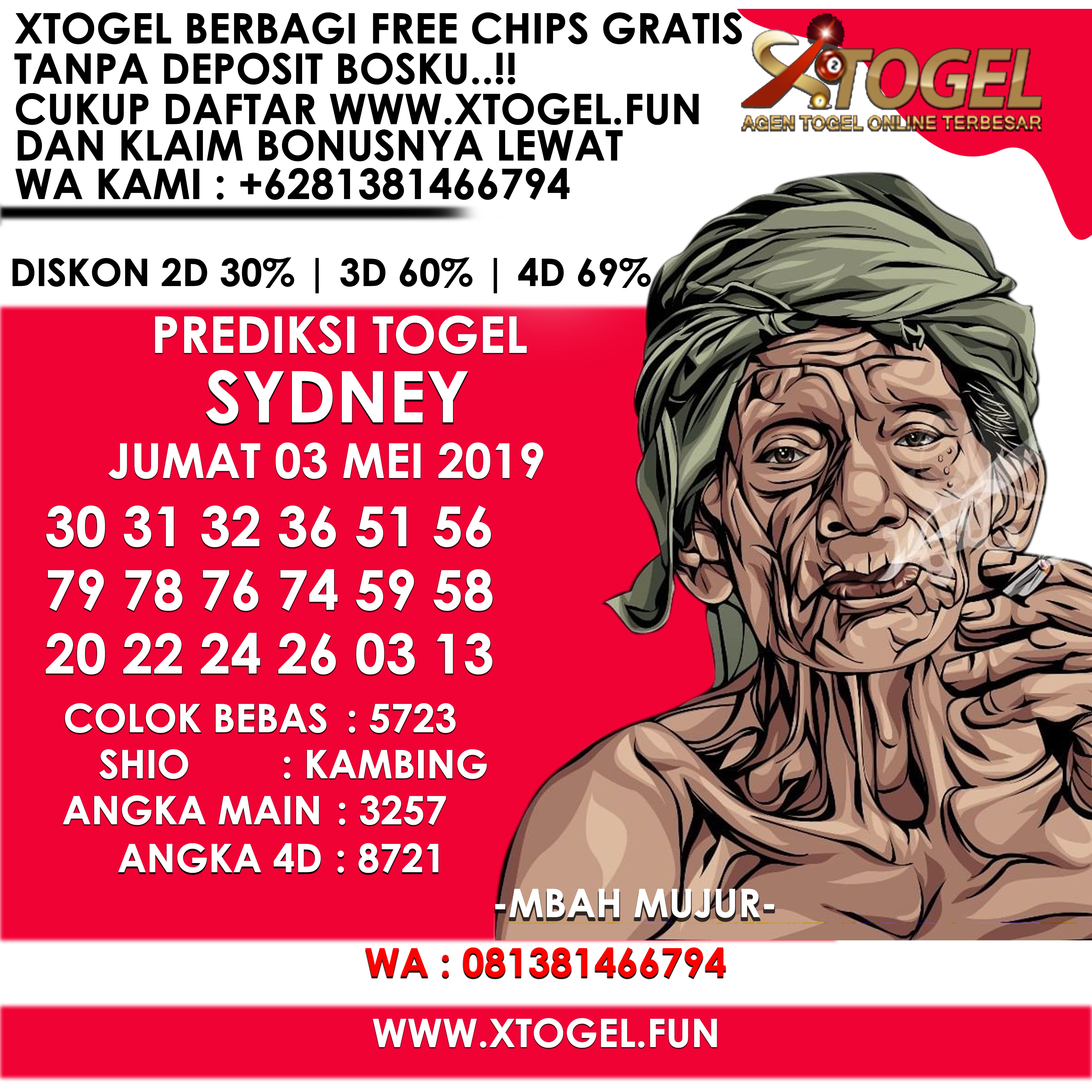 Togelrakyat Store
, Prediksi Togel Sydney Jumat 3 Mei 2019 By Bdindo Medium