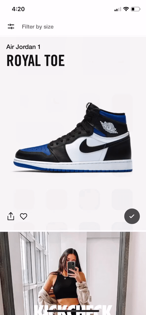 buying shoes on snkrs app