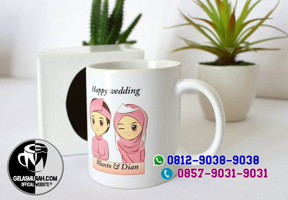 Menarik Wa 0812 9038 9038 Souvenir Mug Wedding Organizer Di Besuki Tulungagung By Sablon Gelas Medium