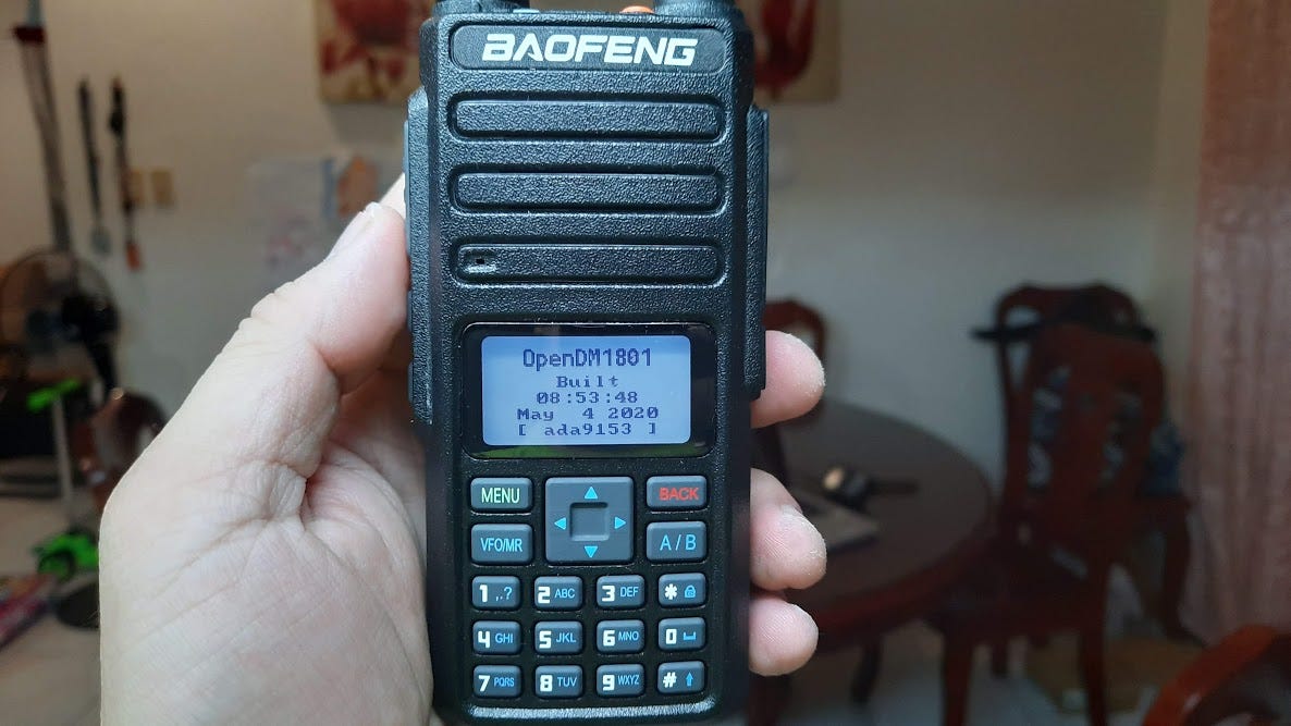 Baofeng DM-1801 running openDM1801 / openGD77 firmware | by Angelo  N2RAC/DU2XXR | N2RAC | DU2XXR Amateur Radio and Communications