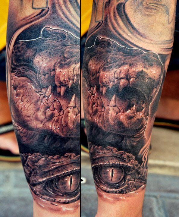 Plus De 35 Superbes Tatouages De Crocodiles Et Dalligators