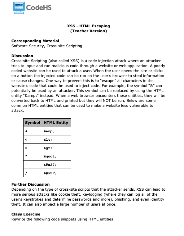 Cybersecurity December Updates. The CodeHS Cybersecurity course… by