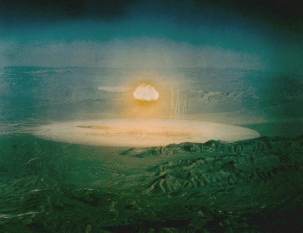 A nuclear weapons experiment conducted at the Nevada Test Site where 145 ponderosa pines were bombed.