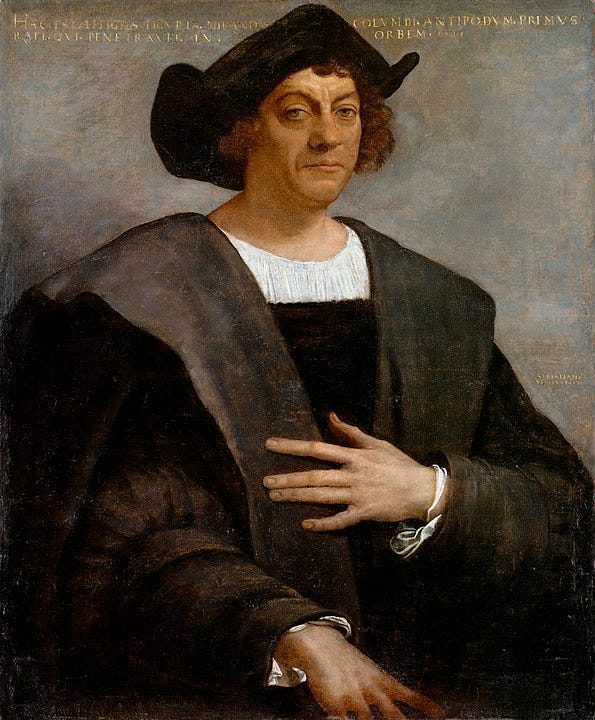 A painting of Christopher Columbus