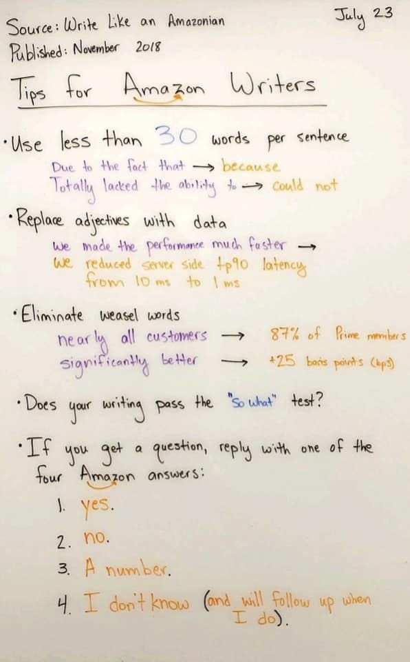 Write like an Amazonian