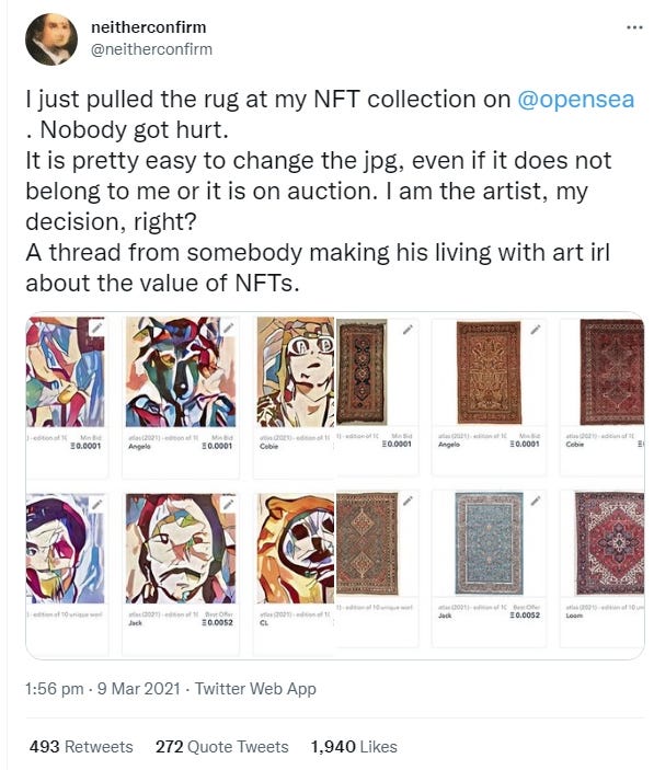 NFT Rug Pulls. I am new to NFT’s, i’ll make this plain… by Robert