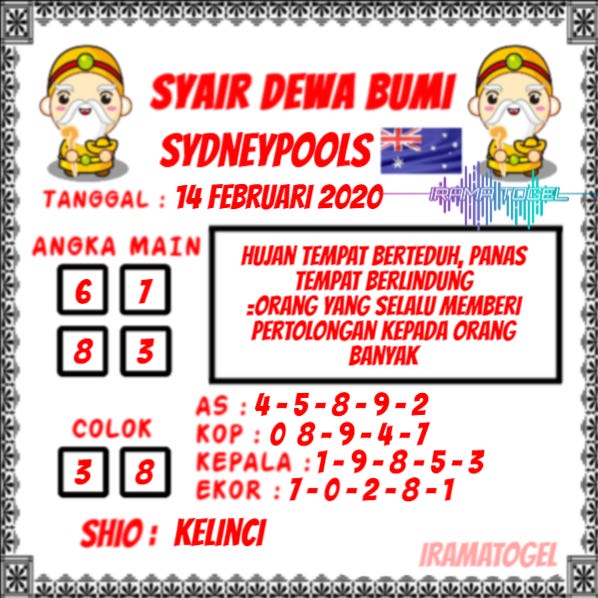 PREDIKSI DAN SYAIR SYDNEY 14 FEBRUARI 2020 - Agen Togel ...