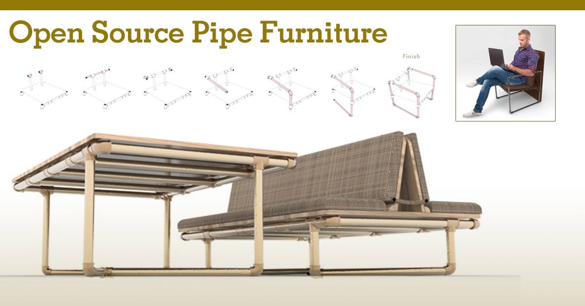 Pipe Furniture: DIY Pipe Chair, Pipe Couch, Pipe Lighting, & Pipe Shelving  | by One Community | Medium