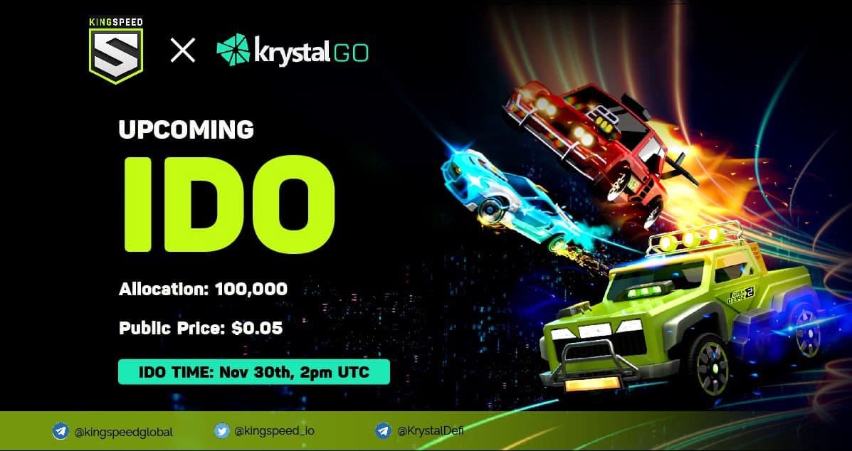 IDO Announcement: King Speed launching on Krystal Go launchpad! | by ...