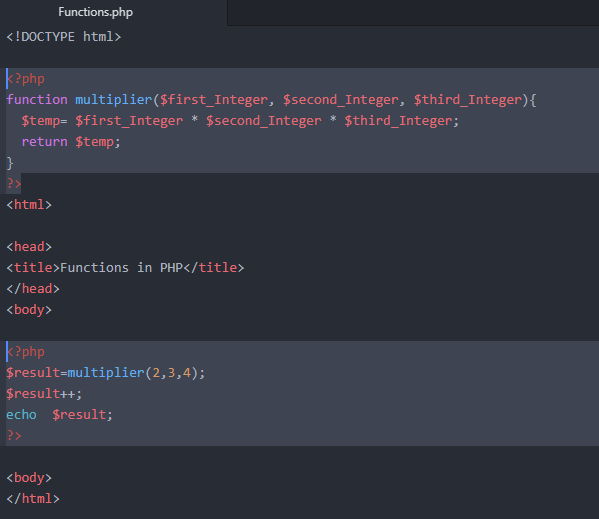 FUNCTIONS IN PHP — USING AND DEFINING FUNCTIONS IN PHP | by australian  unwrapped | Medium