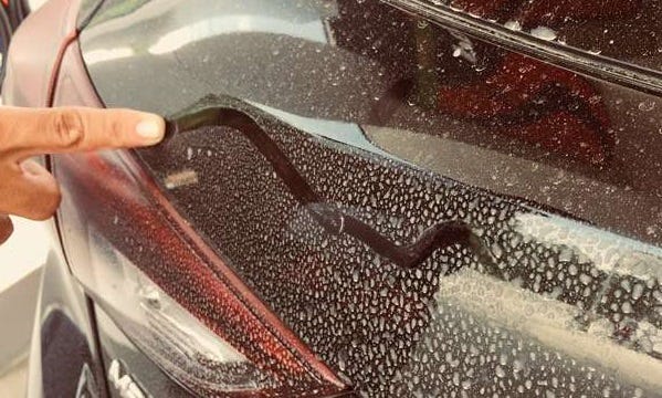 acid rain damage on cars