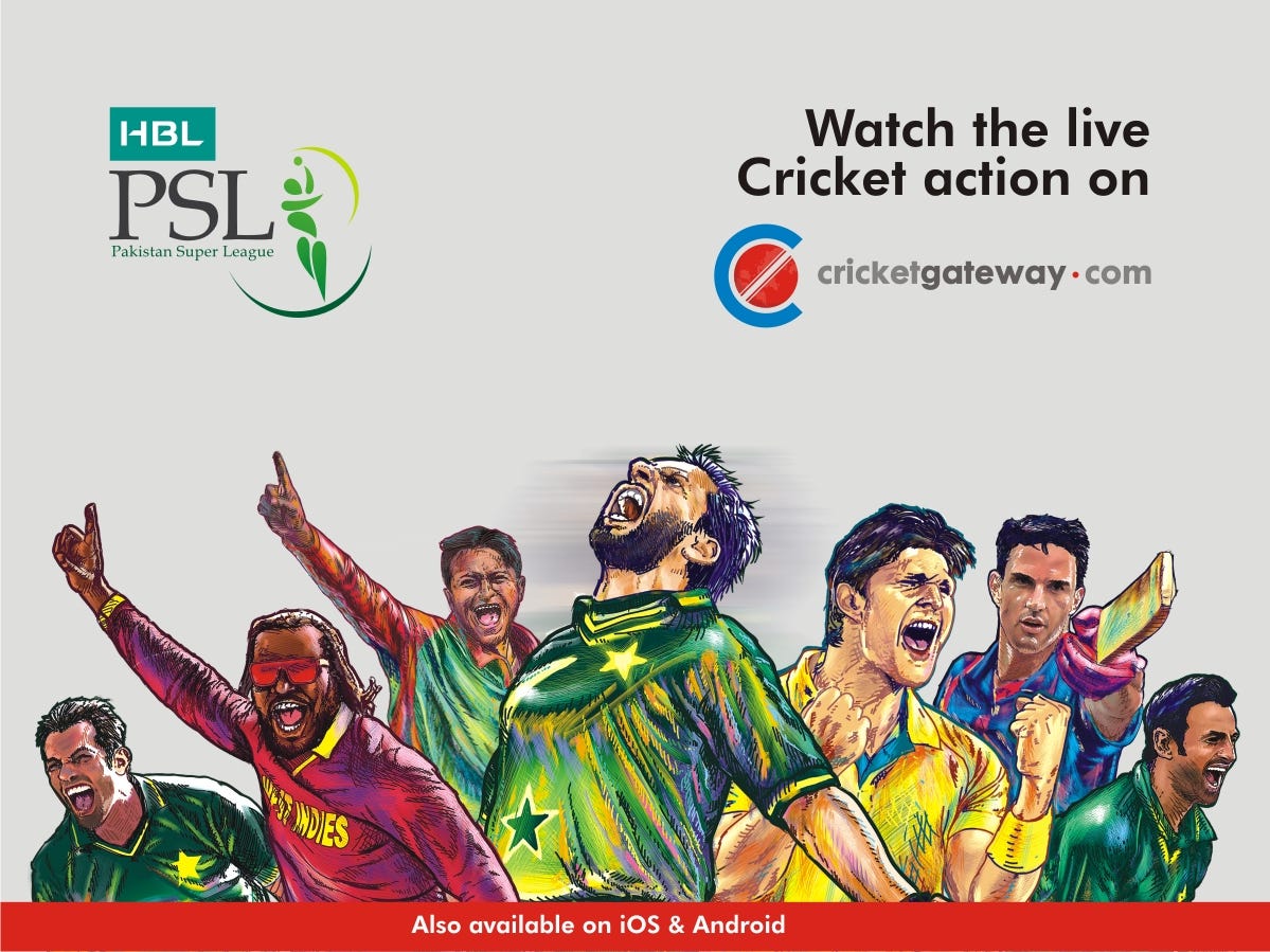 cricket gateway psl