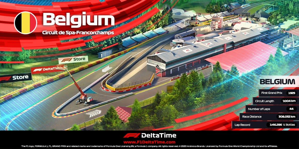 F1® Delta Time's “Formula 1 Grand Prix de Spa-Francorchamps 2020 1A” Apex  Event Auction begins on 6 January 2021! | by REVV Motorsport | Medium