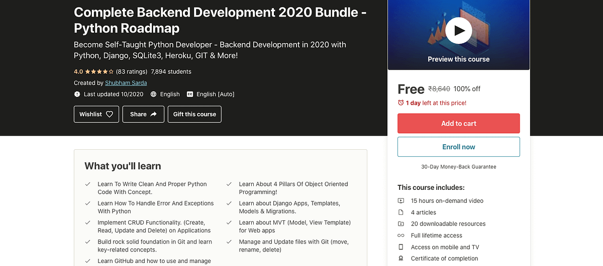 Complete Backend Development 2020 Bundle — Python Roadmap | by ...
