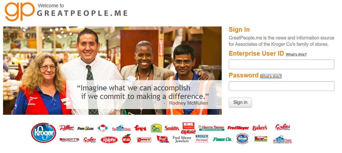 Feed Kroger Login To Check Kroger ESchedule by Kroger Grocery Store Medium