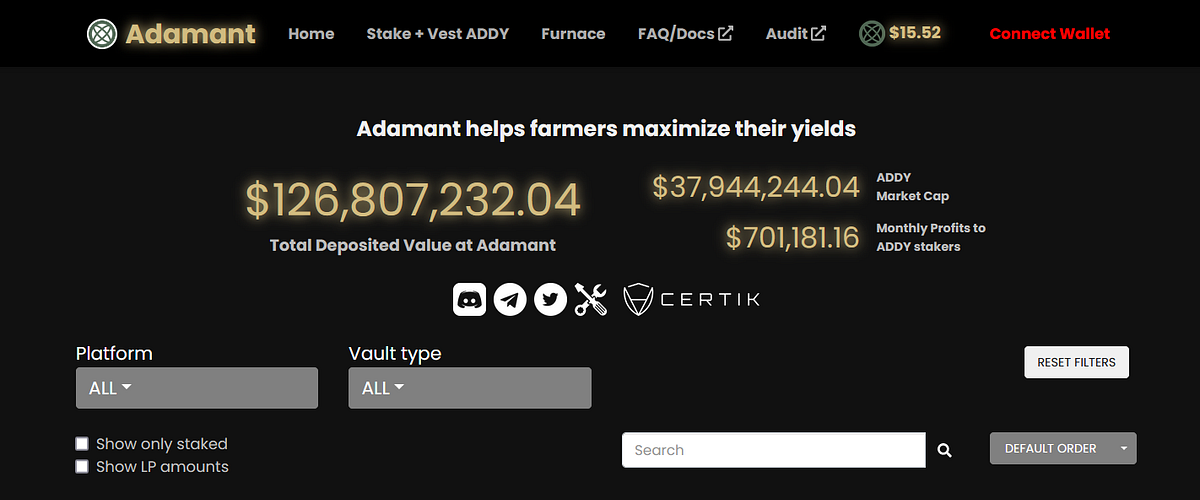 How to Compound Stake UGT on Adamant Finance