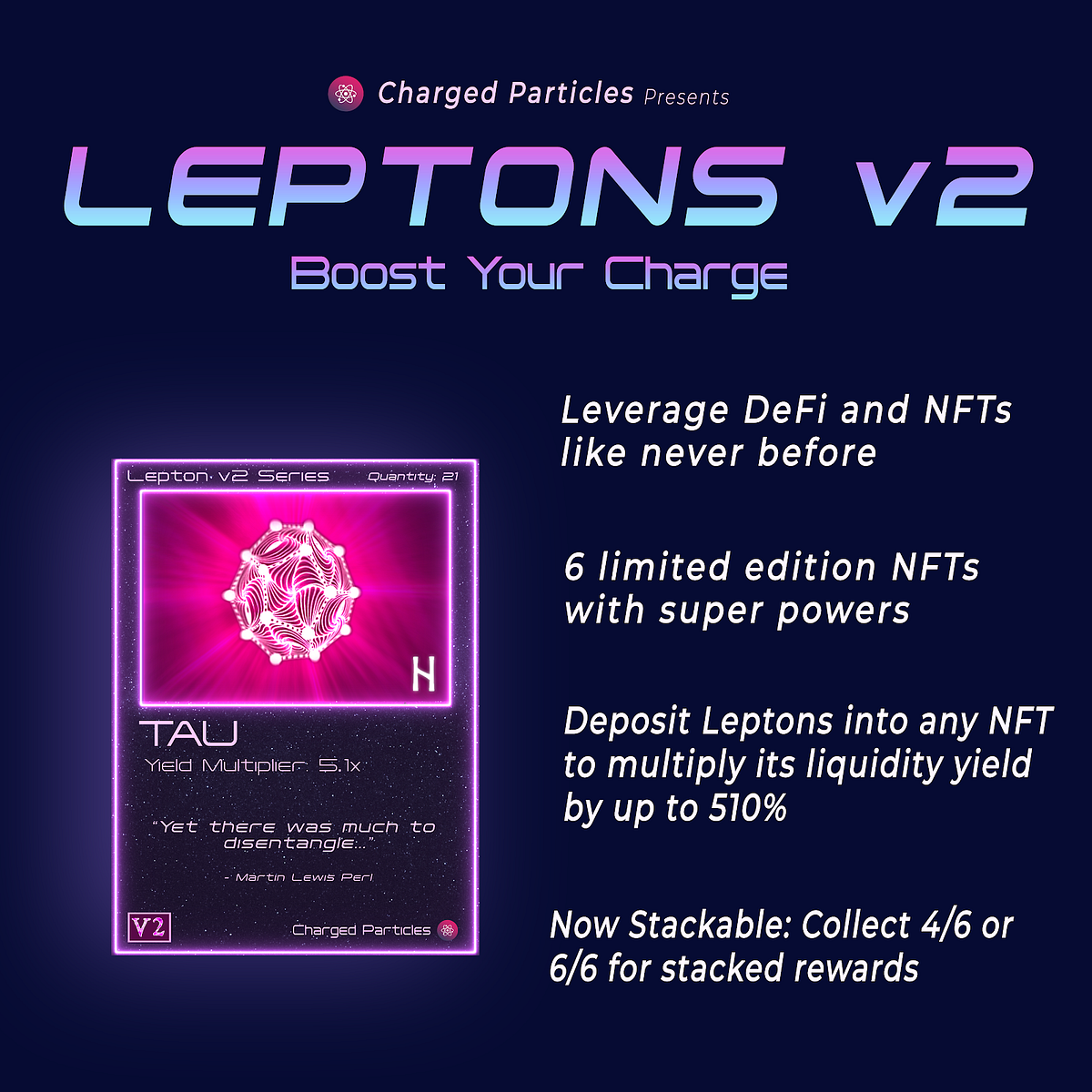 LEPTON v2: Stackable Yield Multiplier NFTs | by Ben Lakoff | Charged ...