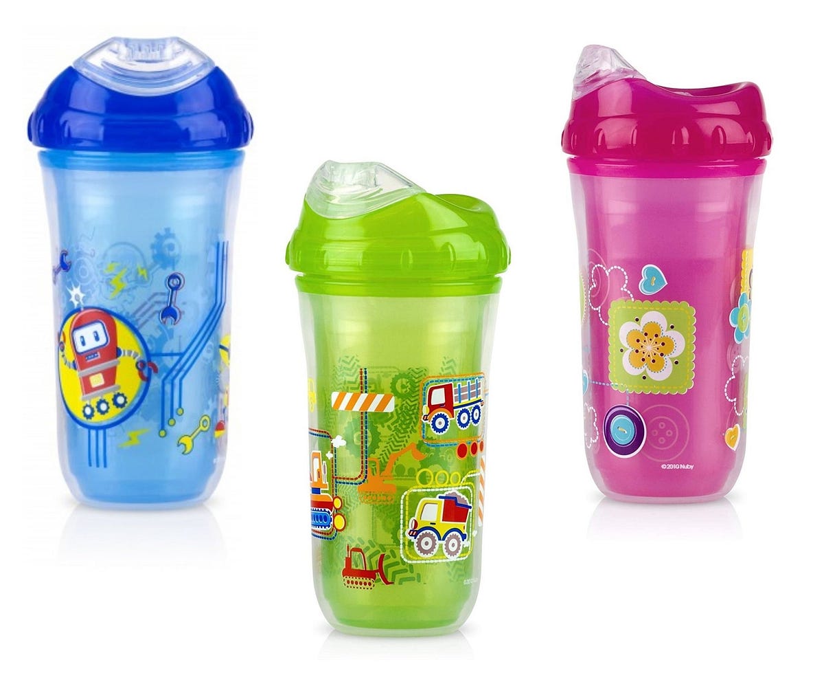 Nuby Insulated Cup Sipper Baby Toddler Drinking Container Beaker 270ml