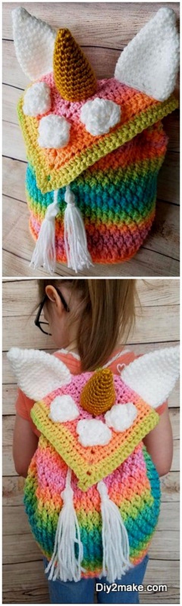 crochet unicorn backpack pattern