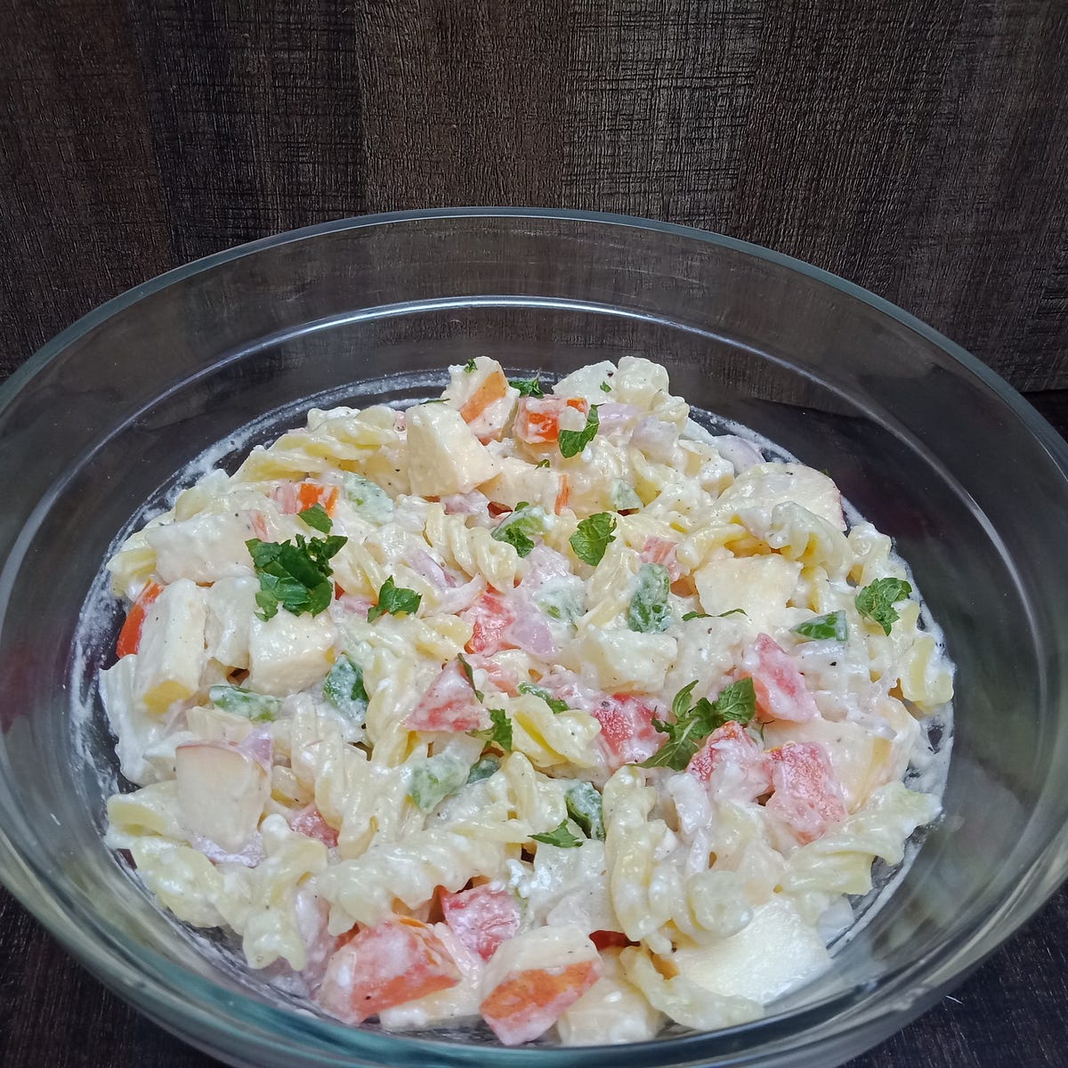 Easy Pasta Salad with Yogurt Dressing KK Cooks And Bakes Medium