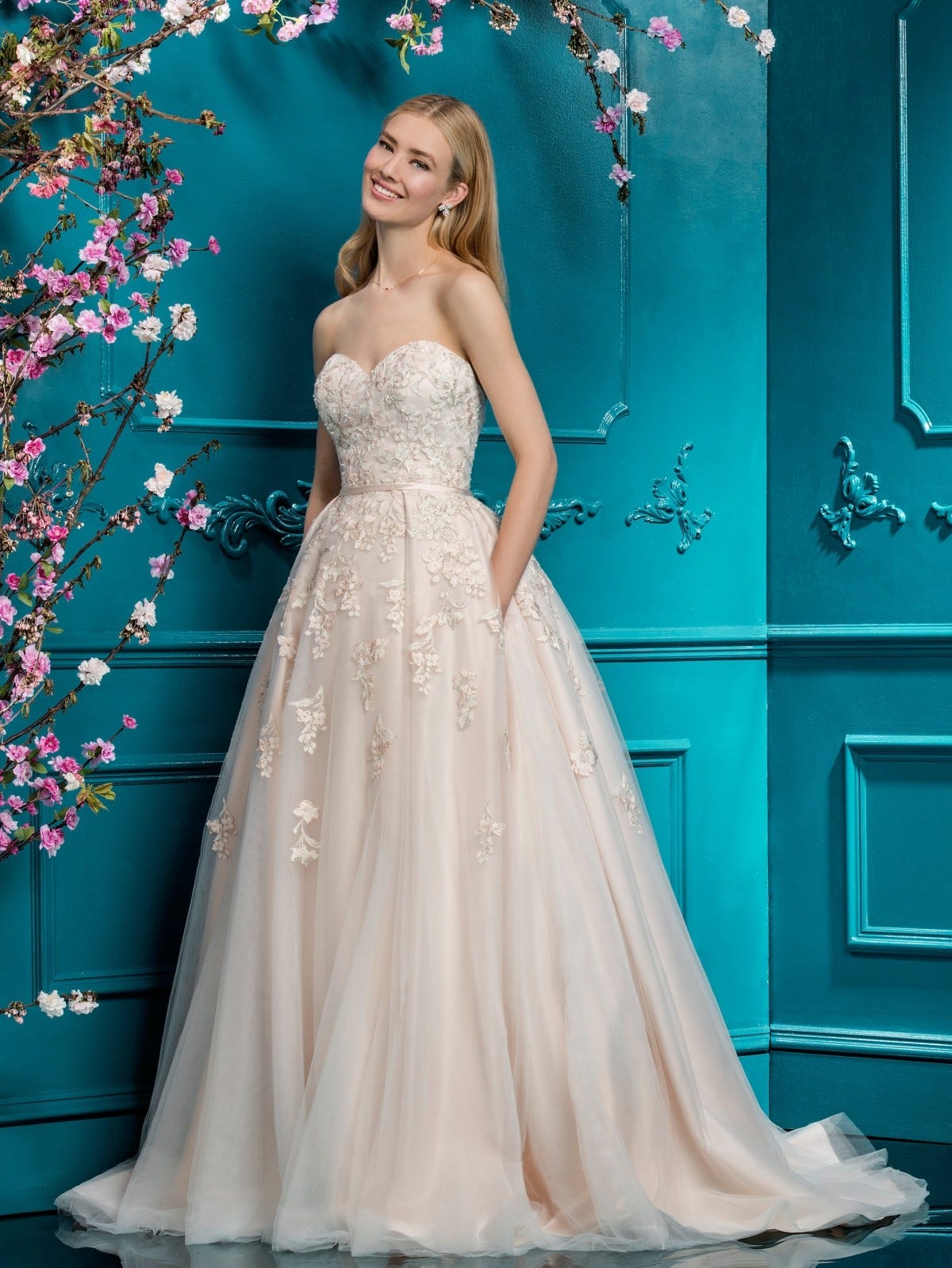Ellis Bridal 2018 Blush Ballgown Style 12263 Sweet Chapel Train
