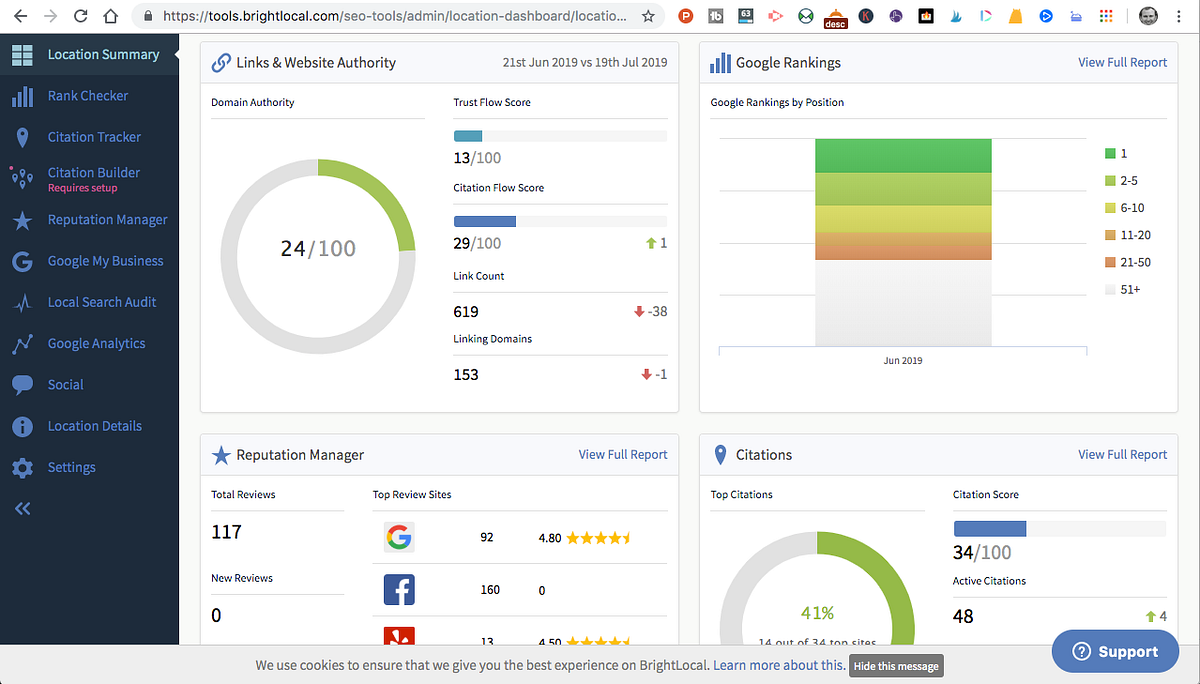 brightlocal serp checker