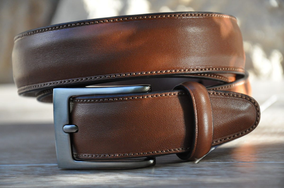 mens pure leather belts