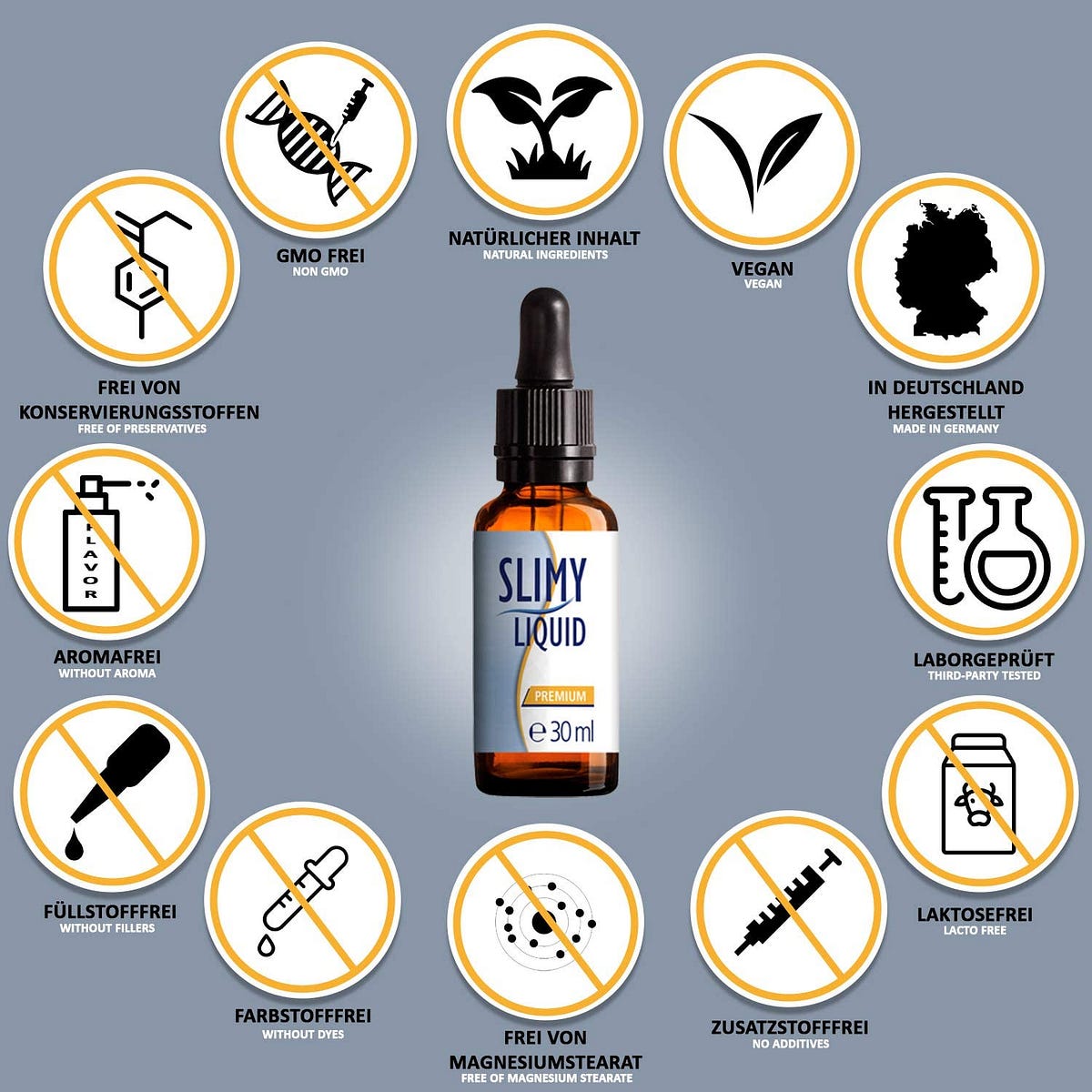 Slimy Liquid Slimming Drops Ingredients — helfen, Fett schneller zu rverbrennen [Review DE, AT, CH]