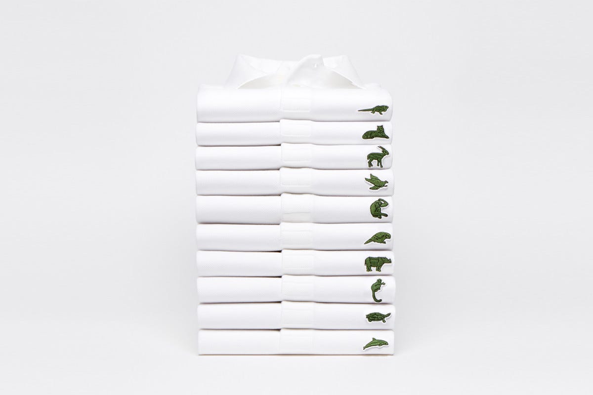 Lacoste x Save Our Species. Lacoste has 