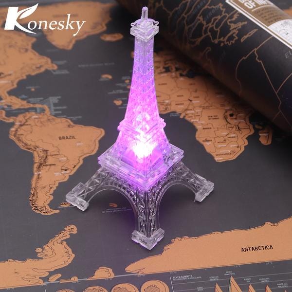 Colorful Eiffel Tower Paris Style Decoration Led Night Light