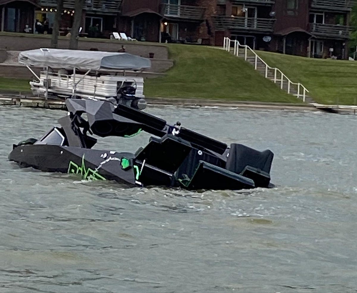 custom wrangler, special edition ford truck sunk trying to