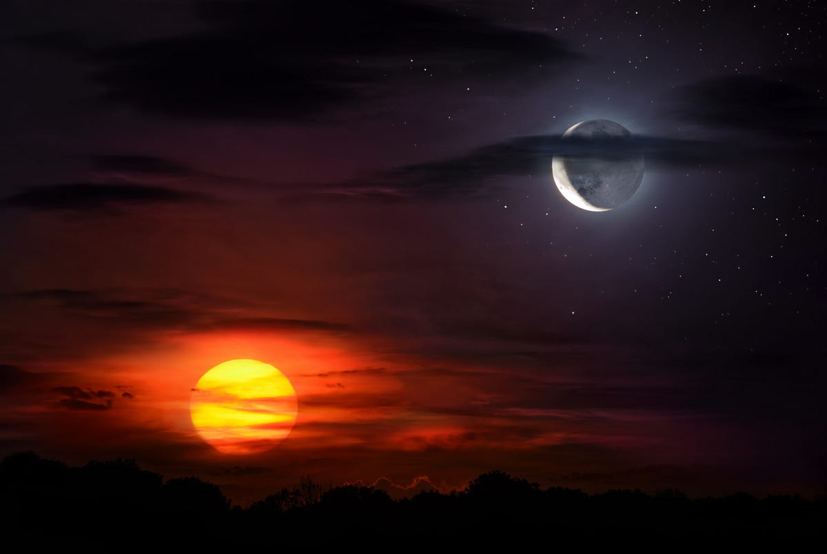 Солнце и Луна арт фото