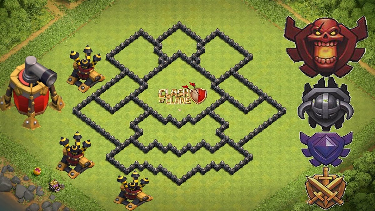 TH8 base Hybrid #strategy game/ Coc Th8 Best Hybrid base. 