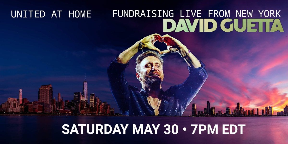Livestream David Guetta United At Home Fundraising Live 2020 By Ahmya Medium