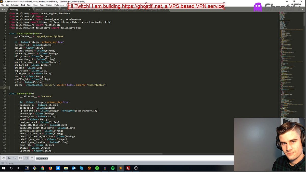 Finished the entire Python backend! | by Reilly Chase | GhostiFi | Medium