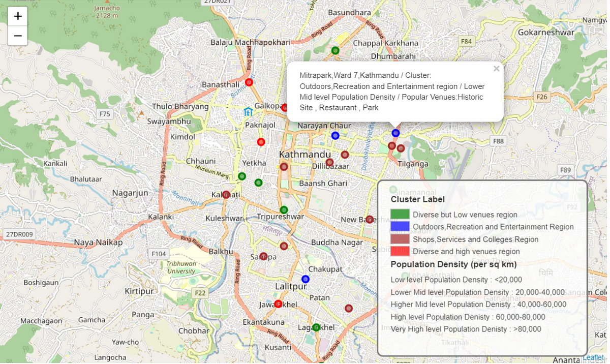 Kathmandu Metropolitan City Map Classification Of Kathmandu And Lalitpur Wards Using Foursquare Data | By  Jenish Thapa | Towards Data Science