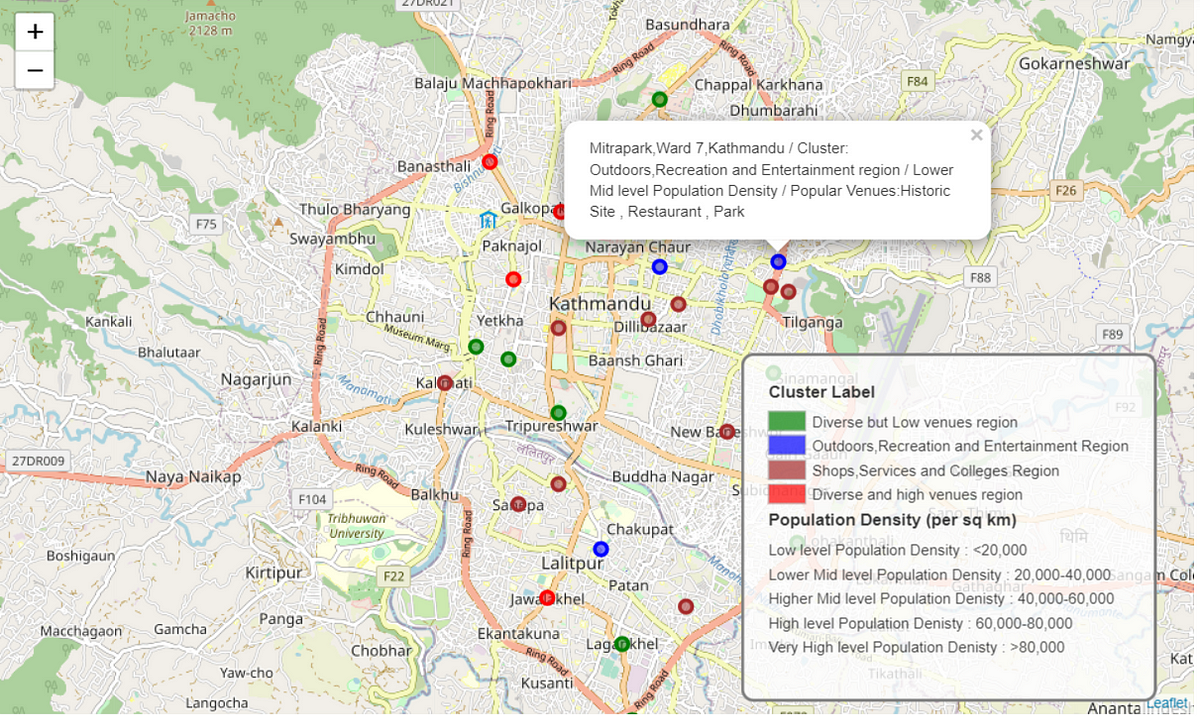 Classification of Kathmandu and Lalitpur Wards using Foursquare Data