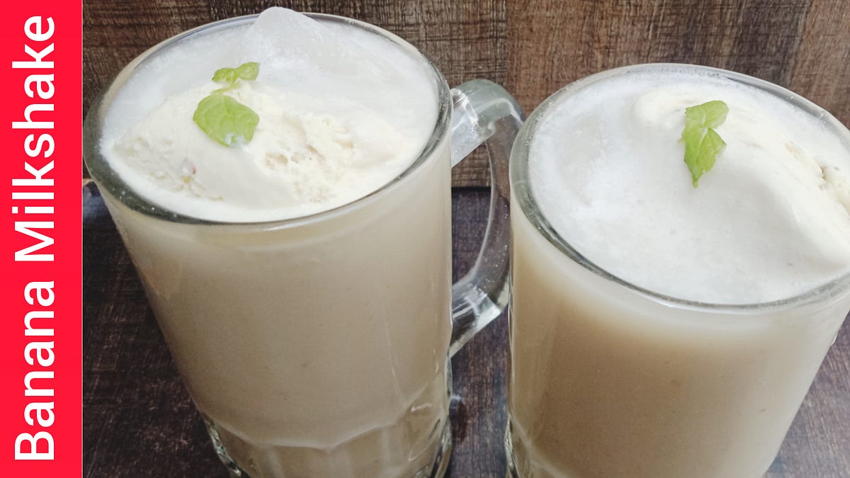 Quick Banana Milkshake with Ice Cream KK Cooks And Bakes Medium