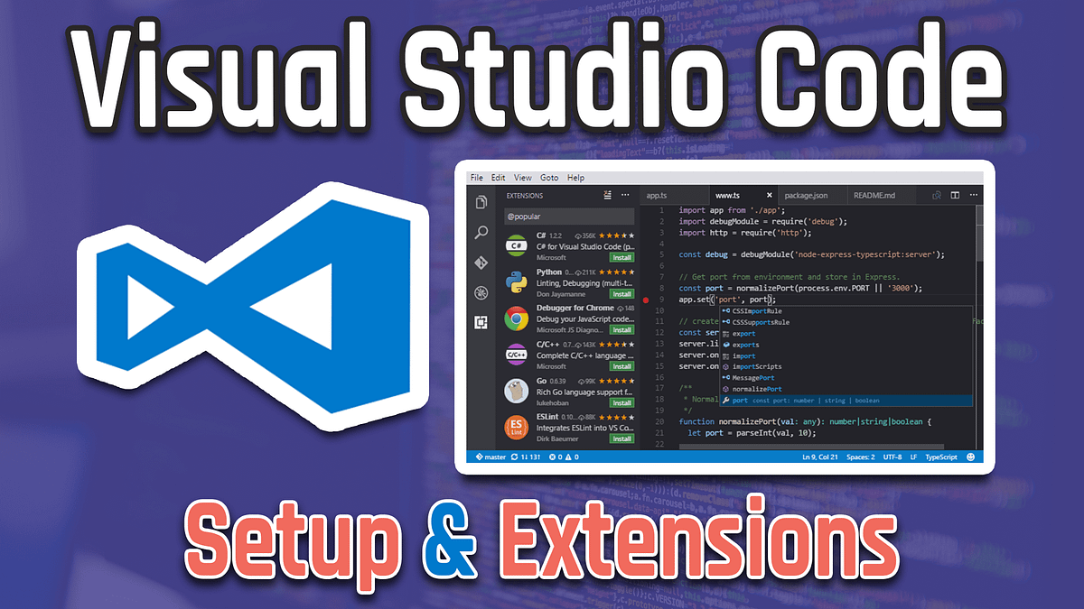 Visual Studio Code (Front-End & Back-End) Web Developer Setup ...
