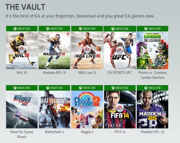 electronic arts games list