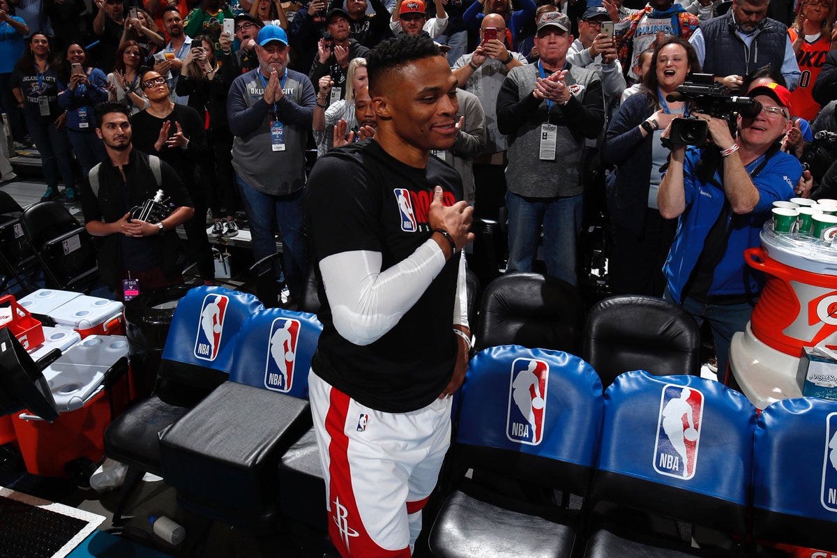 Westbrook Returned To Okc Thunder Beat 113 92 Rockets